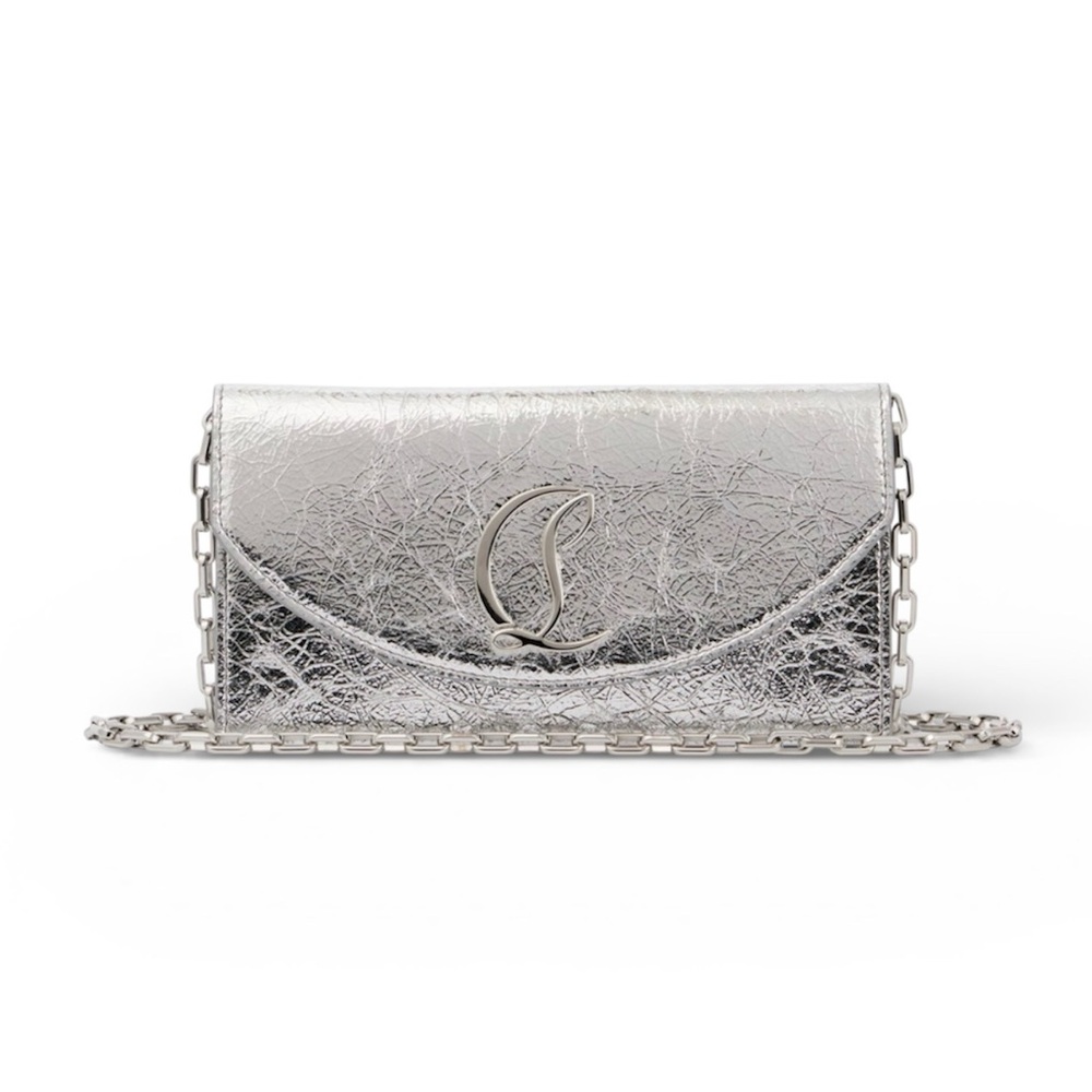 CHRISTIAN LOUBOUTIN
Loubi54 metallic leather clutche